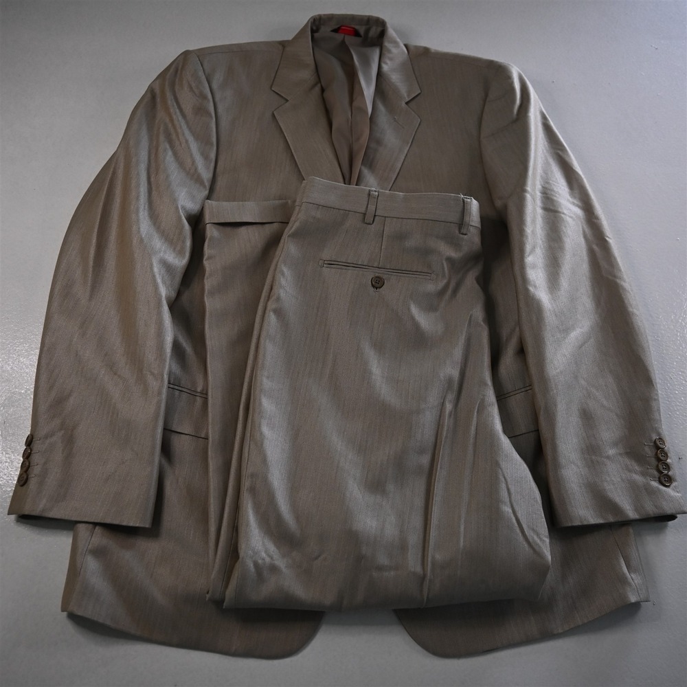 Lineage 46L 38x30 Khaki Herringbone High Performance Mens Jacket Pants Suit